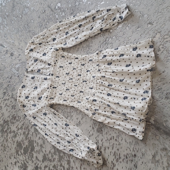 Free People Two Faces Mini Smocked Dress SzS NWOT - Picture 11 of 12